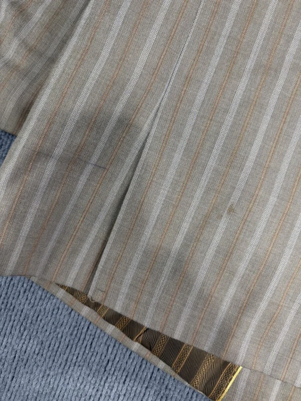 Franchente Mens Beige Striped Blazer 52S